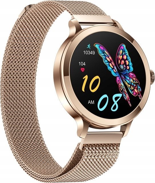 Ora inteligjente Veltori VT340-1, AMOLED, IP67, ari dhe rozë