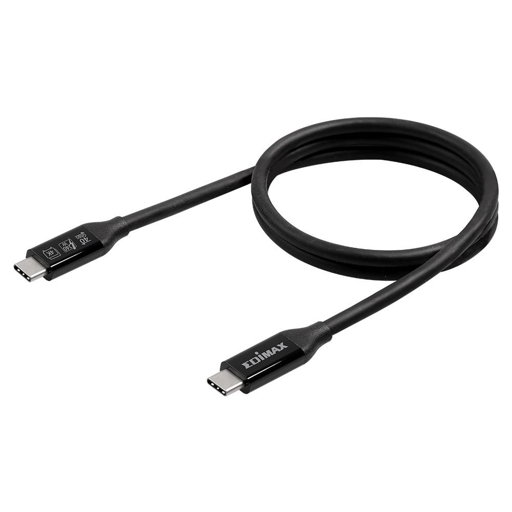 Kabllo USB4 EDIMAX, Thunderbolt 3 USB-C, 0.5m, 40 Gbps, i zi
