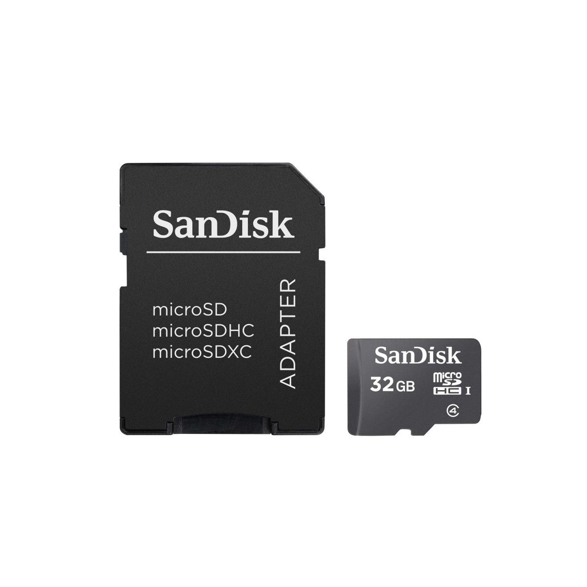 Kartë memorie Sandisk Micro SD, 32GB CLASS4, e zezë