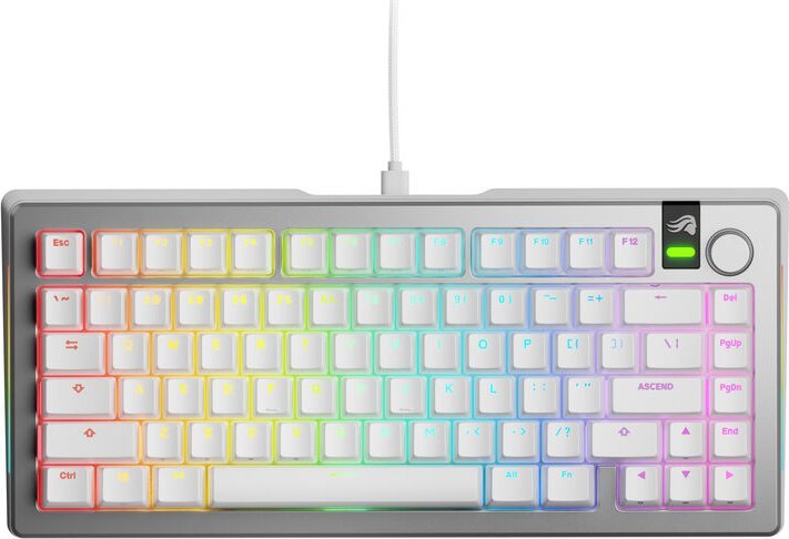 Гејминг тастатура Glorious GMMK 3 PRO, 75%, англиски US, сребрена