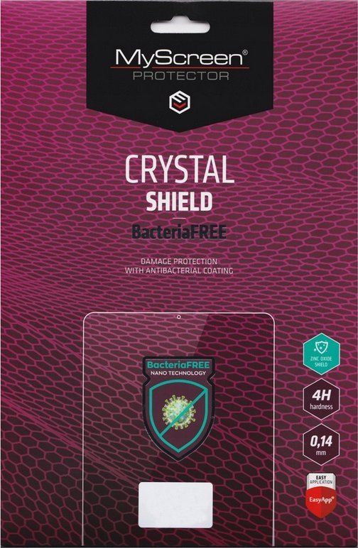 Folio mbrojtëse MyScreen Protector MS Crystal BacteriaFree, për T-Mobile T Tablet 5G 10.4", me aplikues