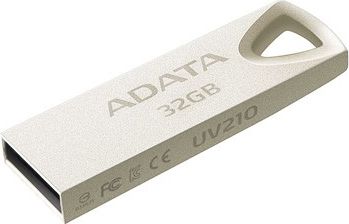 USB ADATA UV210, 32GB, metalik, ngjyrë ari