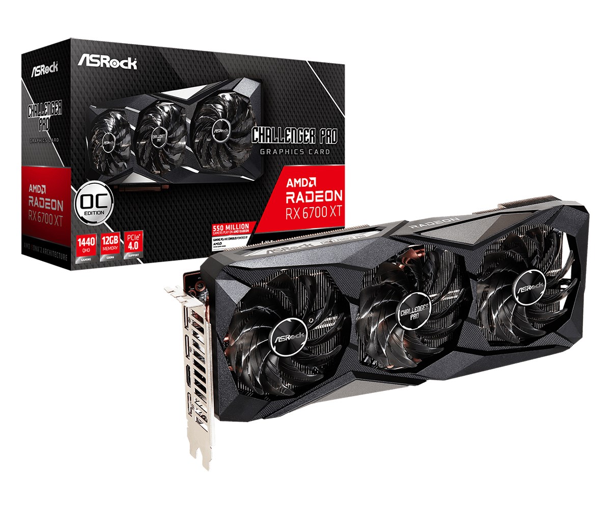 Kartë grafike ASRock Challenger AMD Radeon RX 6700 XT, OC, 12 GB GDDR6