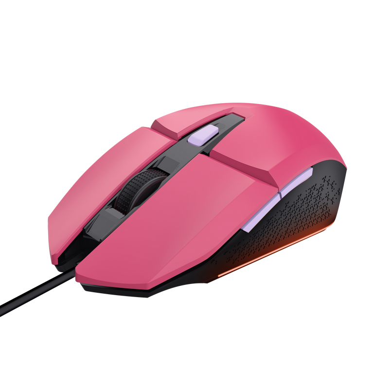 Set gaming Trust GXT 790, kufje me kabllo, maus 6400 DPI, mousepad, i zi rozë