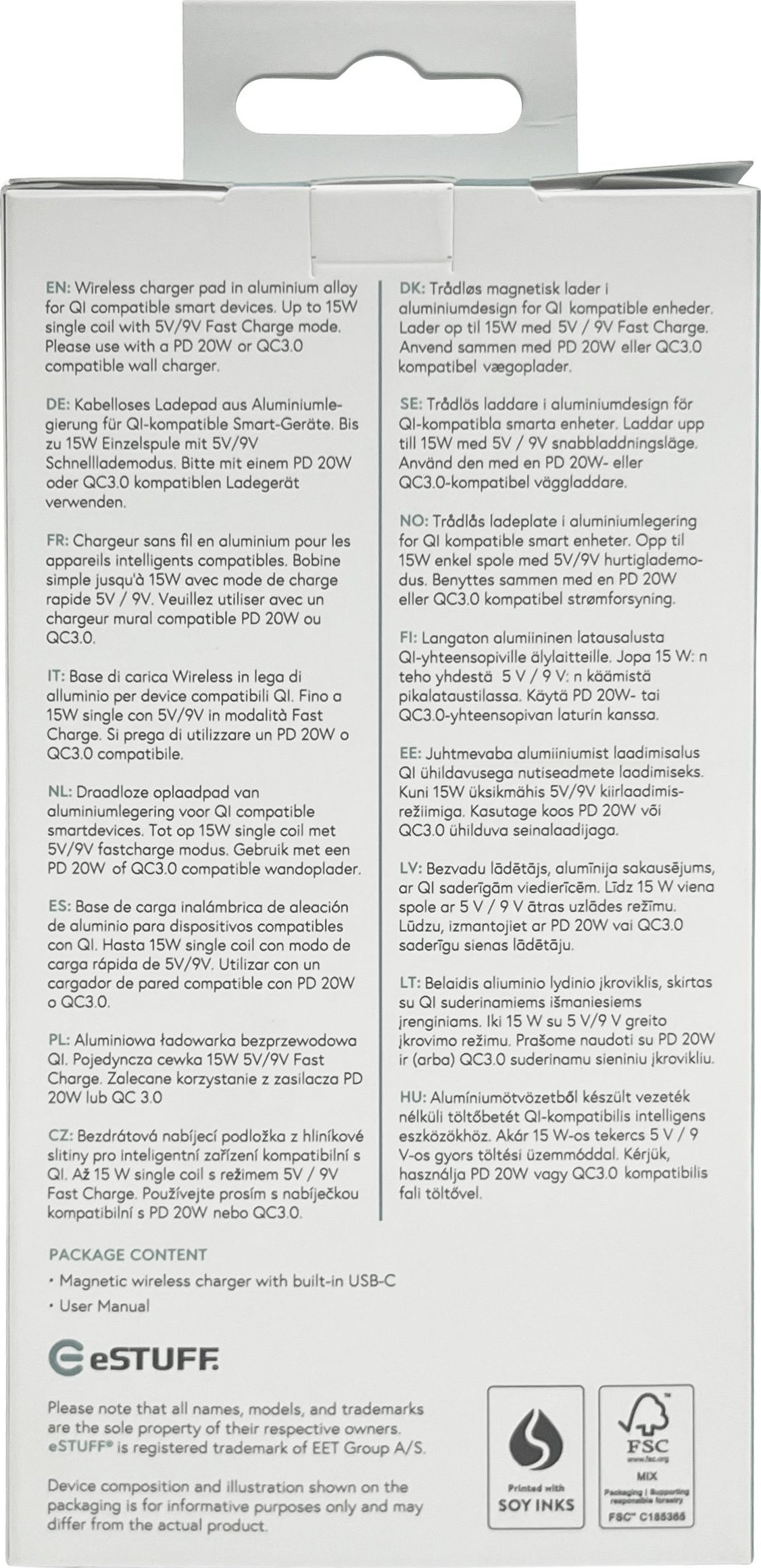 Karikues wireless ESTUFF ES638300, MagSafe QI2, 15W, i bardhë