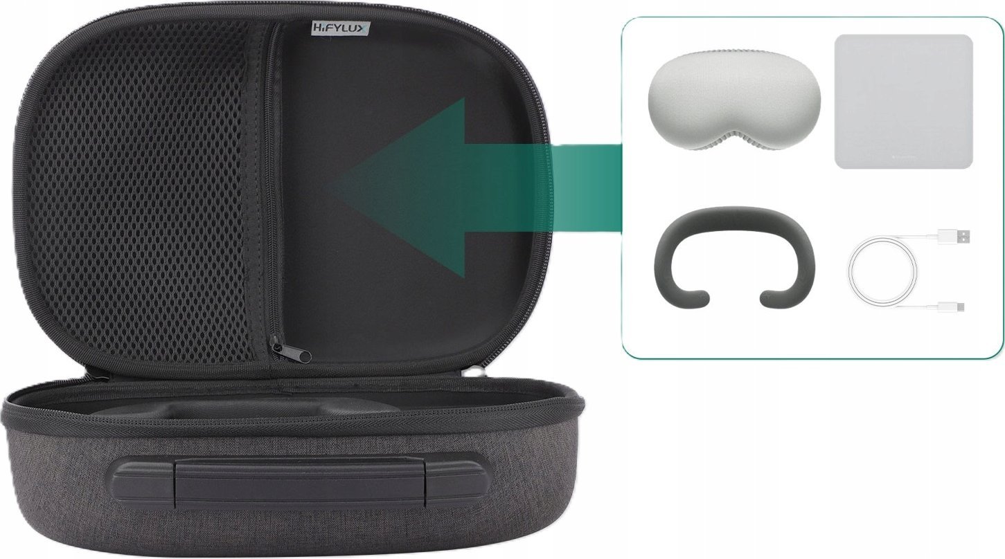 Çantë mbrojtëse Apple Vision Pro, për syze VR, e zezë