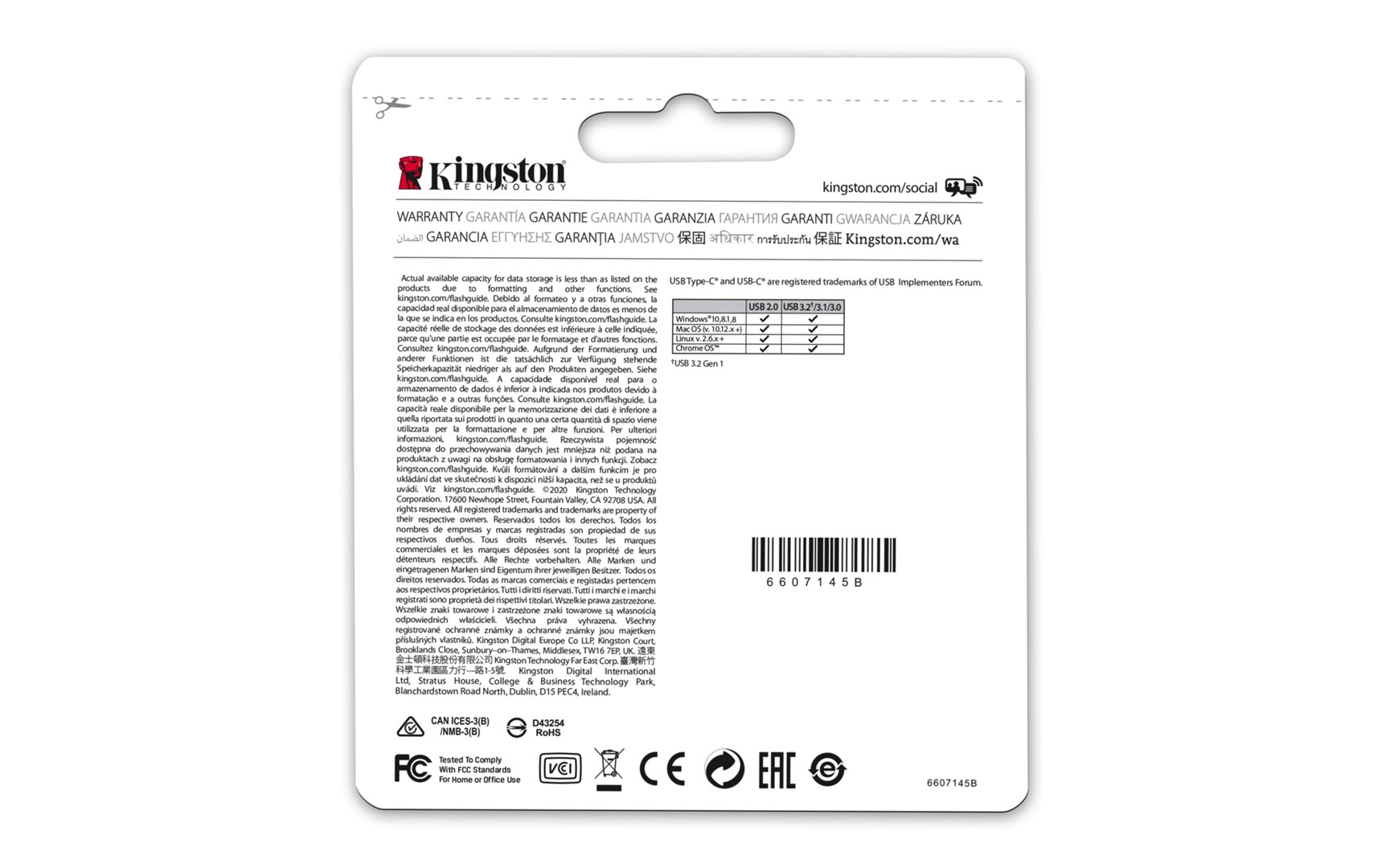USB Kingston DataTraveler microDuo 3C, 128 GB, USB Type-A / USB Type-C