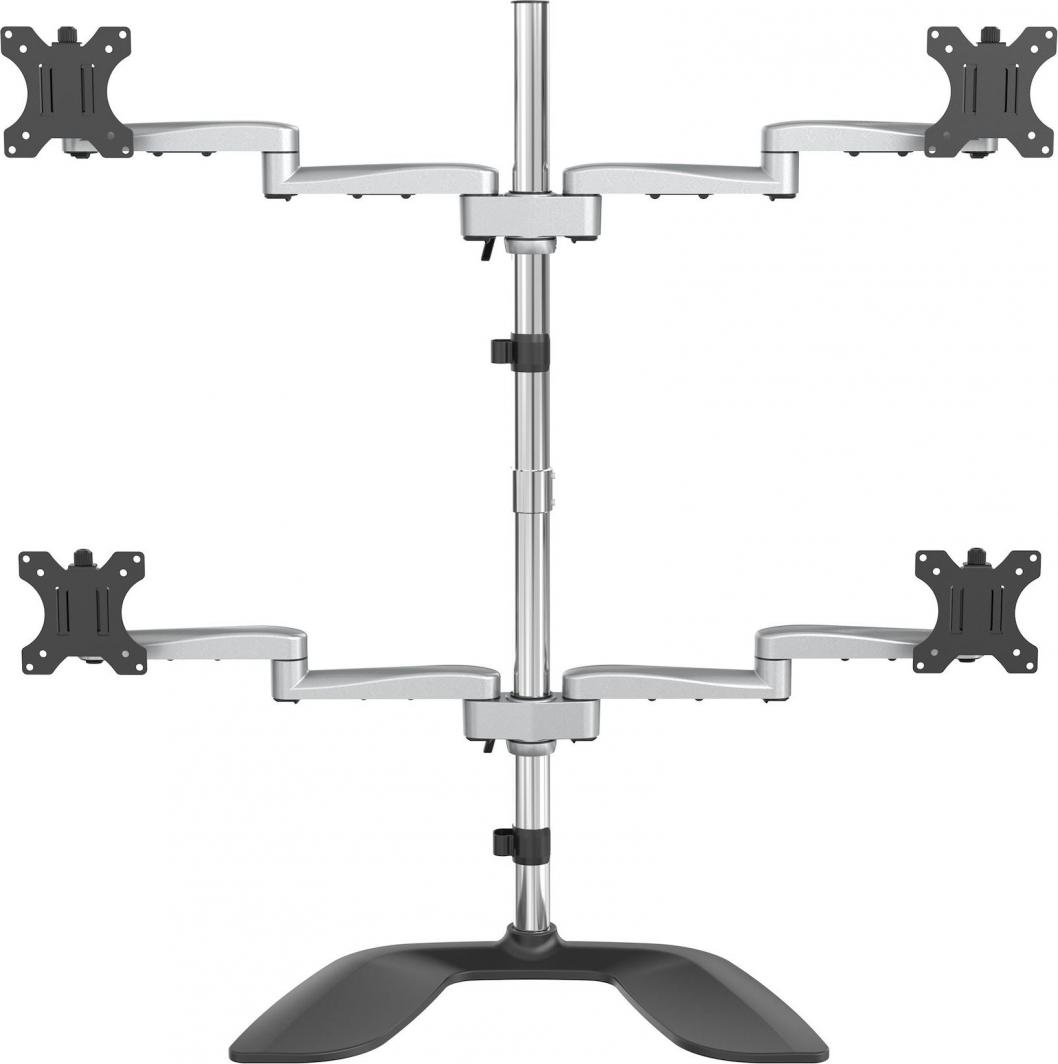 Stendë tavoline për monitorë StarTech.com Quad, 4 monitorë deri 32", montim VESA, e zezë