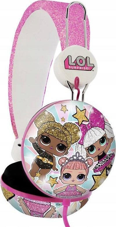 Kufje OTL L.O.L. Surprise Glitter Glam, stereo, kufizim volumi, rozë me shkëlqim