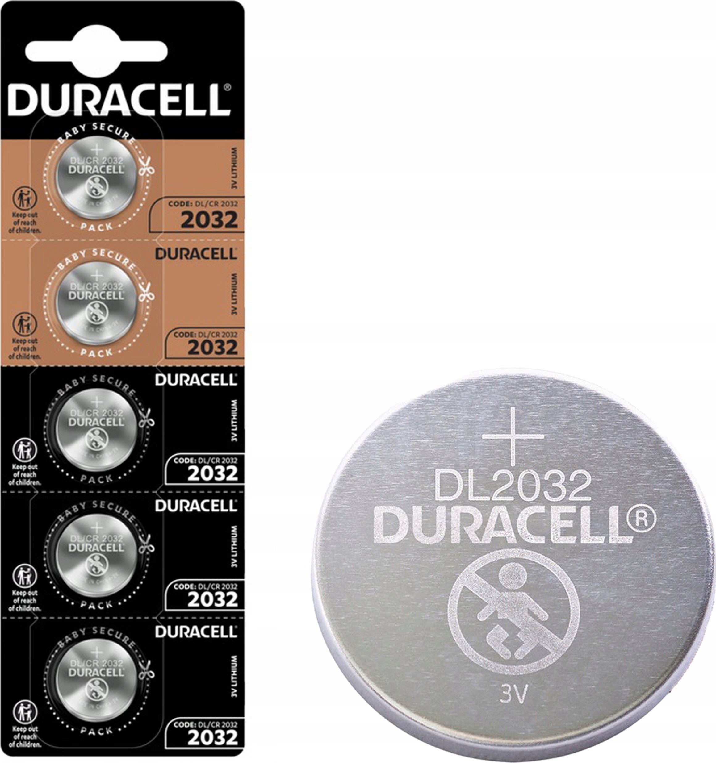 Bateri litium Duracell CR2032, 3V, paketim 5 copë