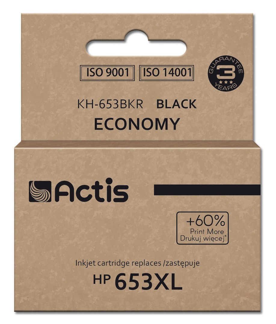 Ngjyrë për printer Actis KH-653BKR, 20ml, 575 faqe, e zezë