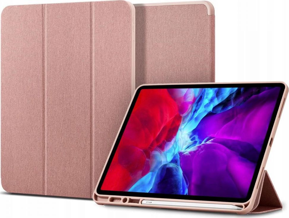 Mbulesë mbrojtëse Spigen Urban Fit për iPad Pro 11" 2018 2020, flip case, rozë