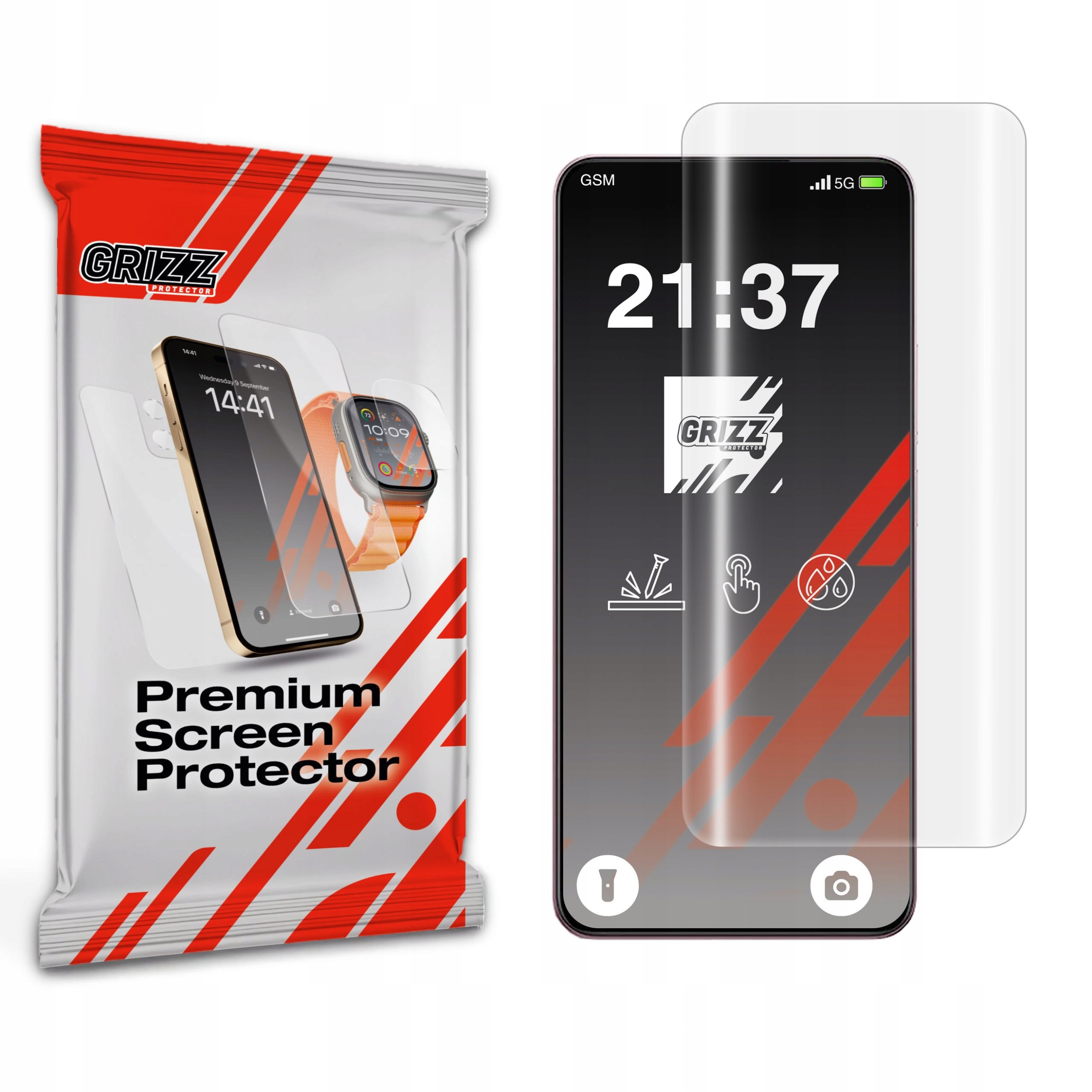 Folie mbrojtëse ekrani Grizz Hydrogel për Realme P3, transparente