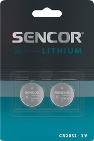 Литиумски батерии Sencor CR2032, 3 V, пакување 2 парчиња