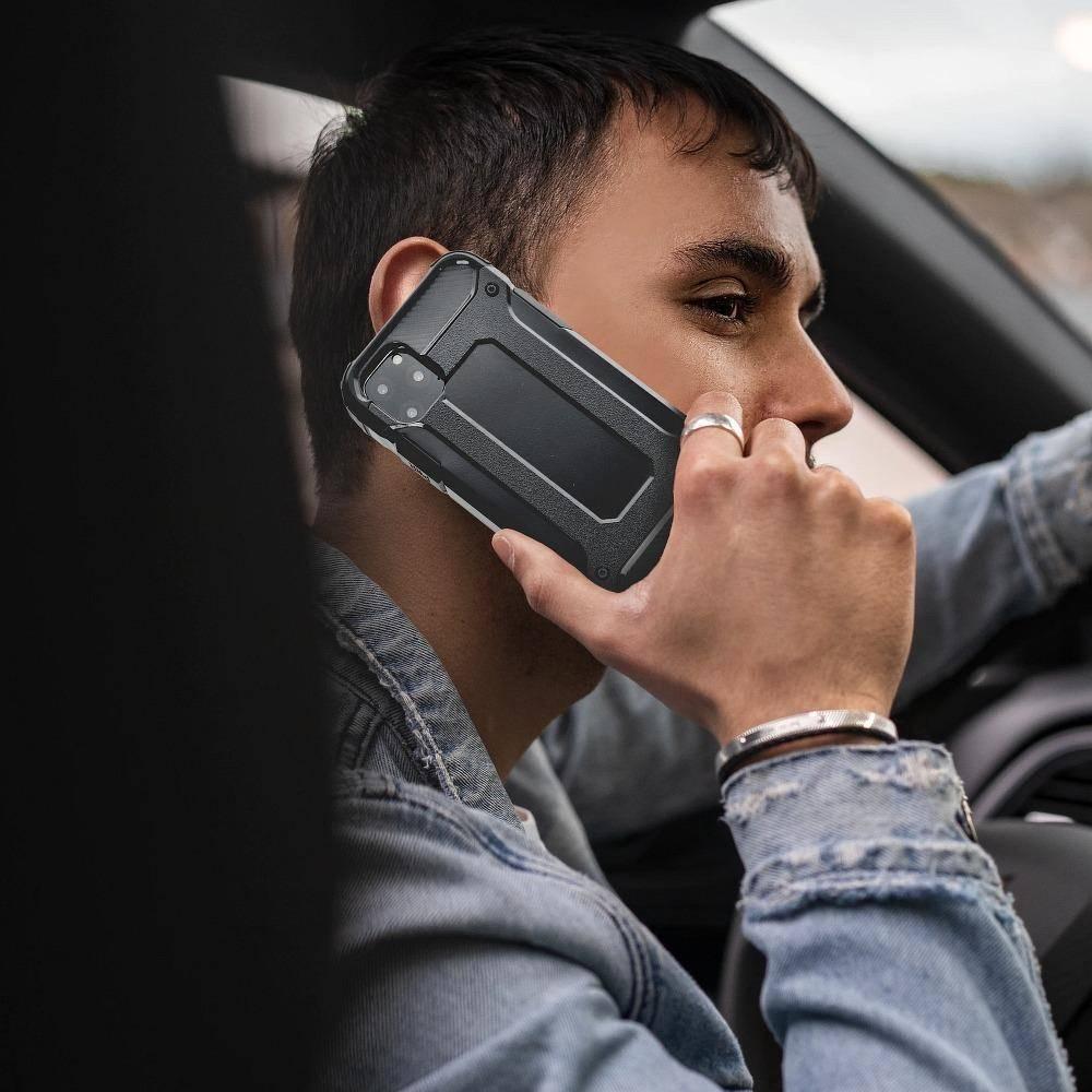 Këllëf telefoni Forcell Armor për iPhone 13 Mini, mbrojtje hibride, i zi