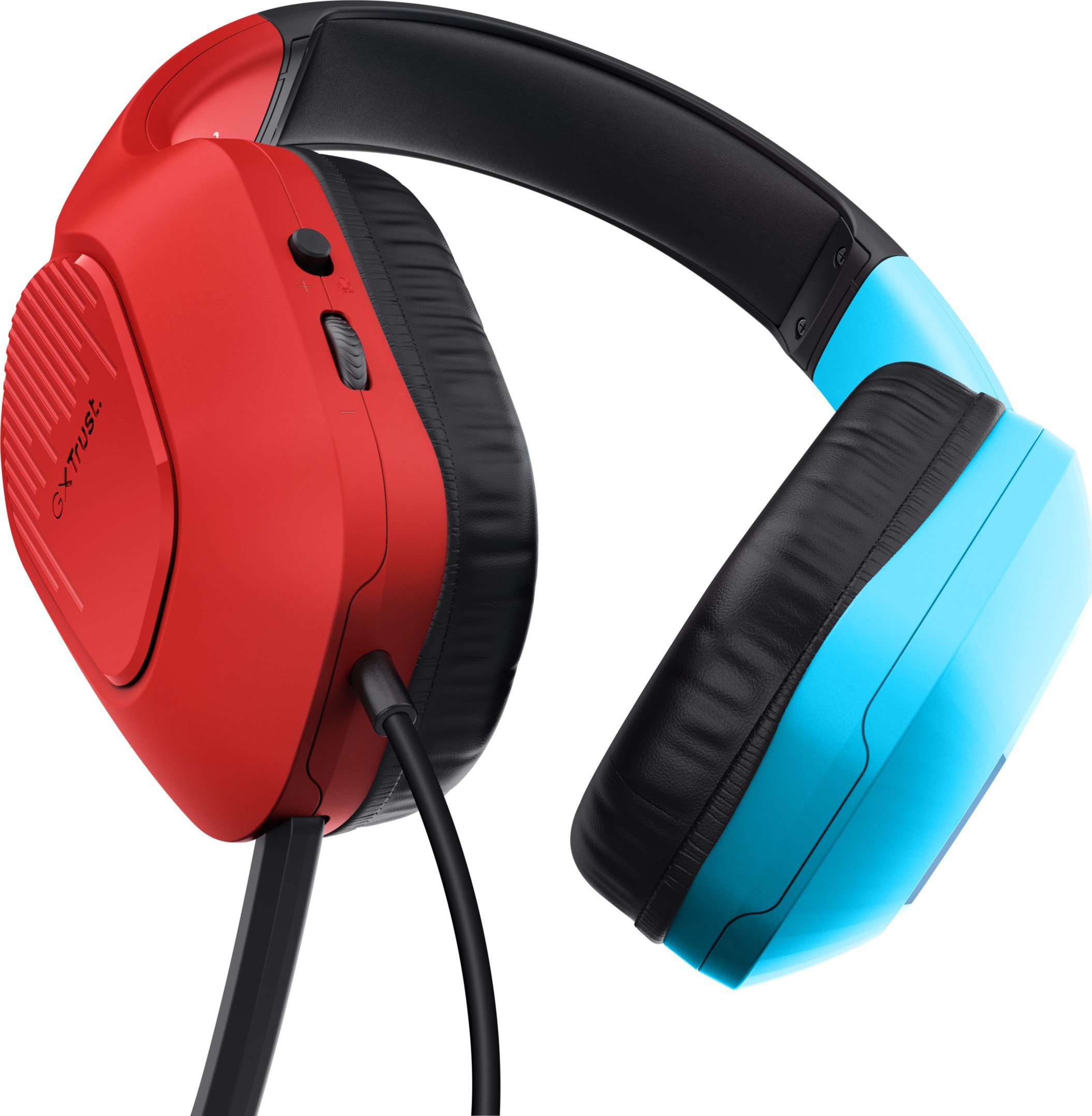 Kufje gaming Trust GXT 416S Zirox, 50mm, 3.5mm, blu e kuqe