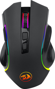 Безжичен гејминг глушец Redragon, 7200 DPI, RGB, 7 програмбилни копчиња, црн