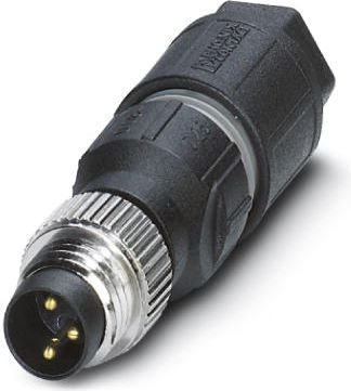 Konektor sensor aktuator Phoenix Contact SACC M8MS 3QO 0,25M, 3 pinë, IP65 IP67, i zi