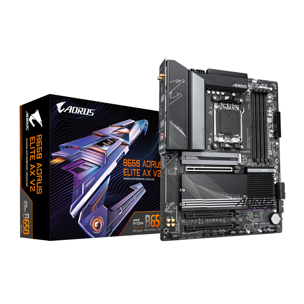 Pllakë amë GigaByte MB AMD Socket AM5, Ryzen 9000, PCIe 5.0, Wi-Fi 6E\
