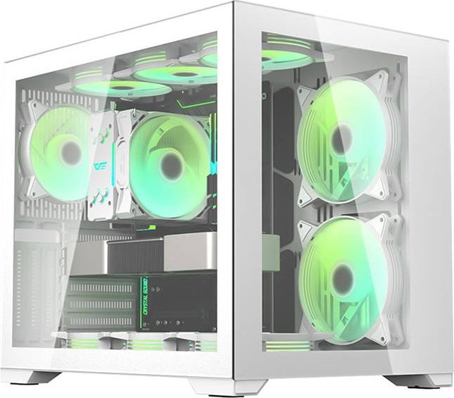 Kasë Darkflash C305, e bardhë, Midi Tower