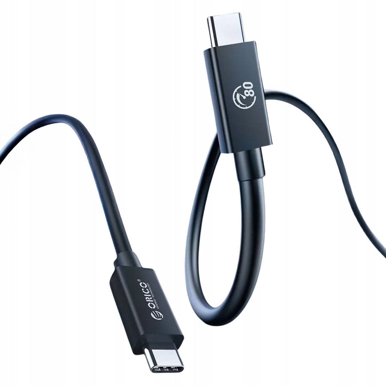 Kabllo Orico USB4 Thunderbolt 5, 80Gbps, 240W, 1.5m, e zezë