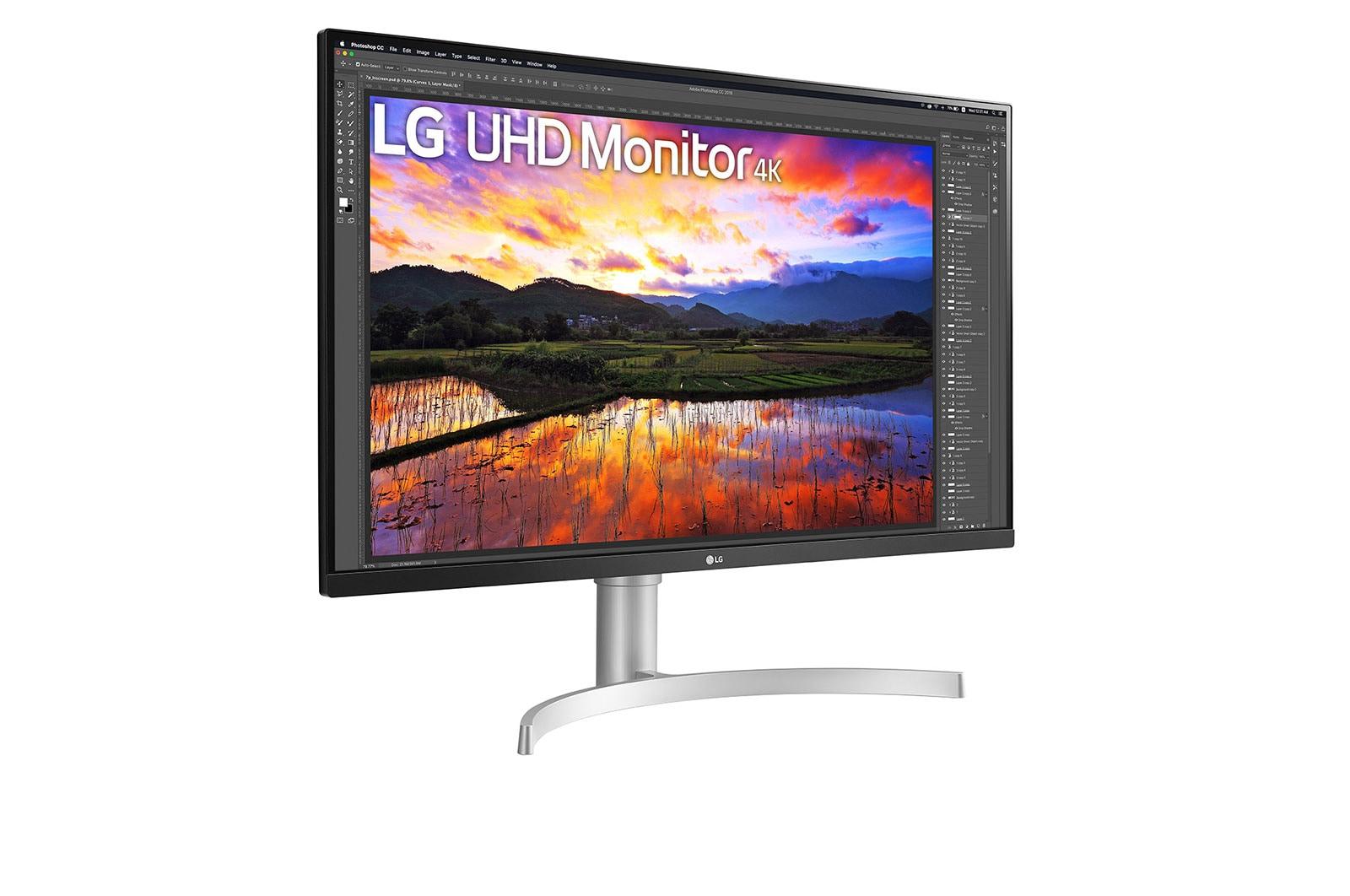 Monitor LG 32UN650P, 31.5", 4K UHD IPS, i bardhë