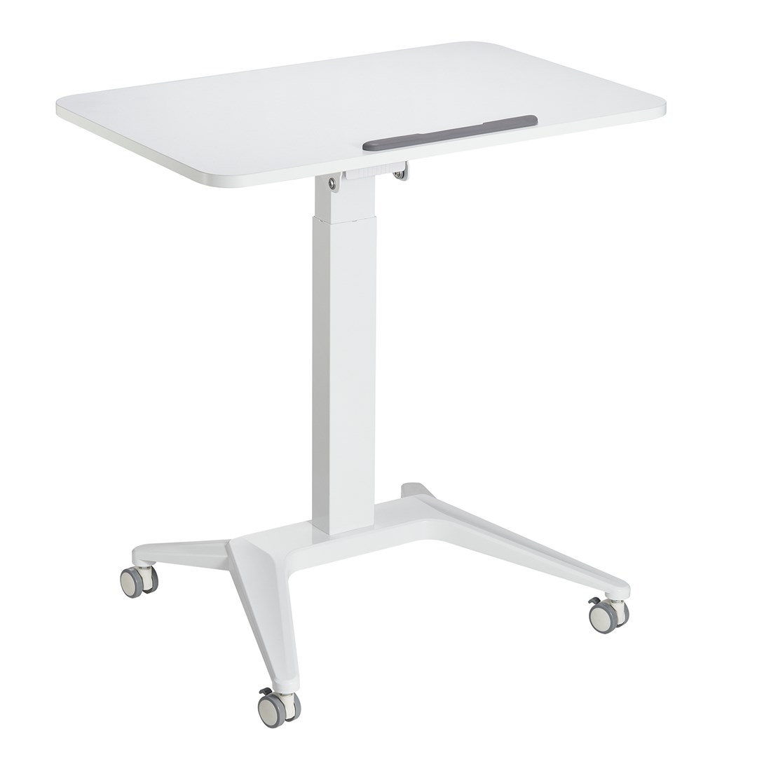 Tavolinë mobile për laptop Maclean MC-453W, 80x52 cm, rregullim pneumatik i lartësisë, e bardhë