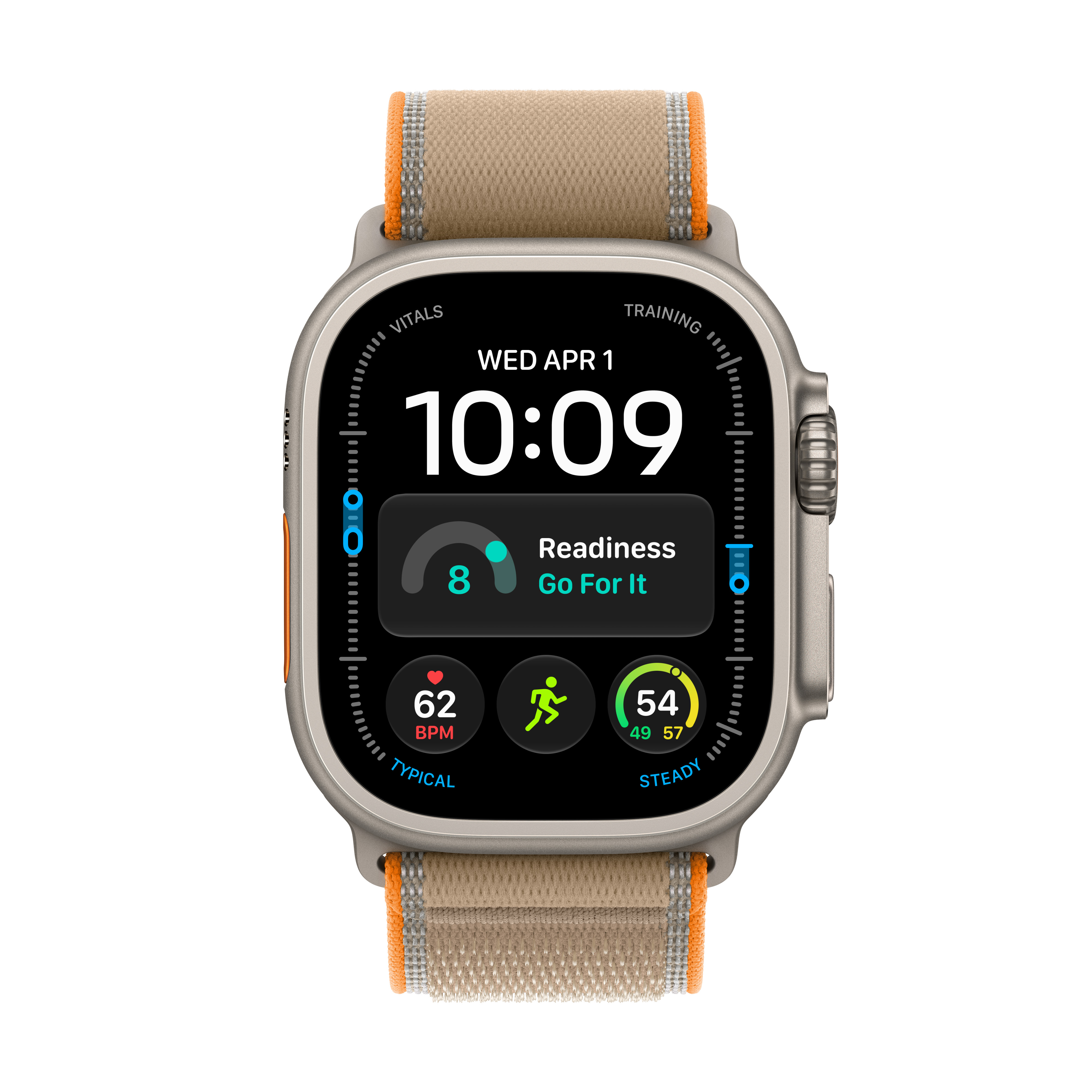 Apple Watch Ultra 4 Cellular 49mm Natural Titanium Case with Sand Trail Loop, S/M