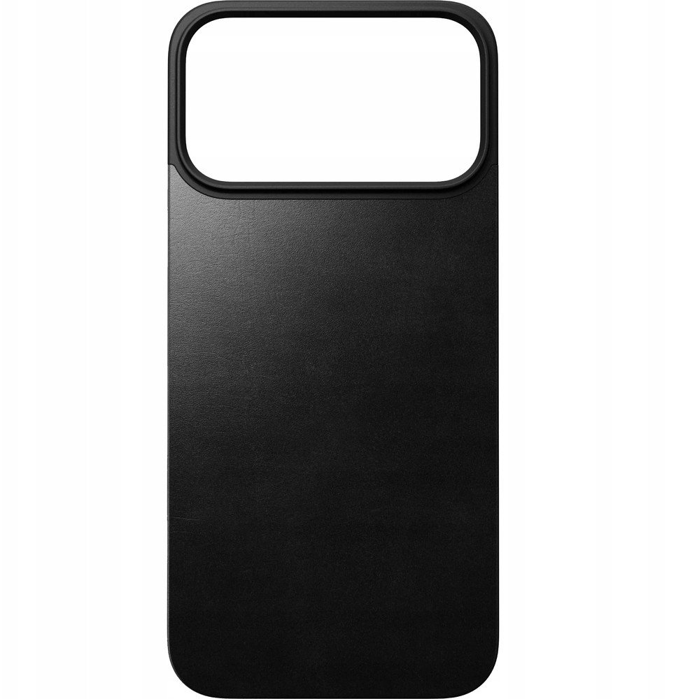 Mbulesë magnetike Nomad Magnetic Leather Back për iPhone 17 Pro Max, lëkurë Horween, ultra e hollë, e zezë