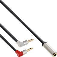 Kabllo audio InLine 99251A Jack 3.5mm mashkull në femër, 1 m, e zezë