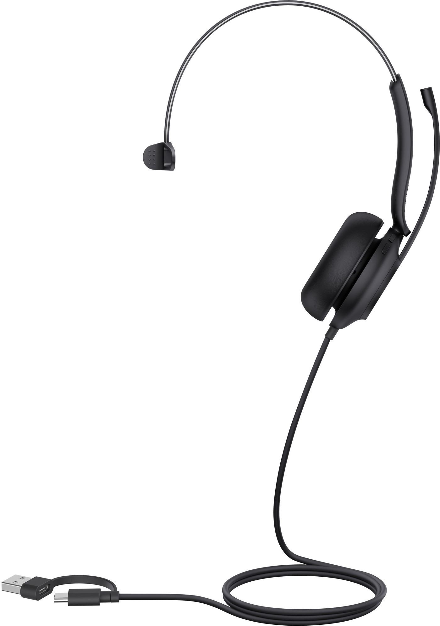Слушалки со микрофон Yealink UH35 Monaural Teams, USB C и USB A, моно звук, црна