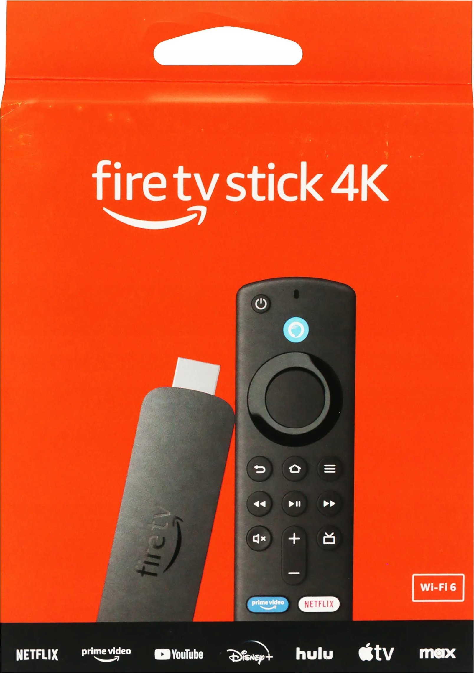 Pajisje streaming Amazon Fire TV Stick 4K, Wi‑Fi 6, Alexa Voice Remote, e zezë