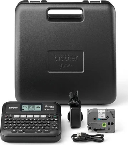 Принтер за етикети Brother PT-D460BTVP, USB и Bluetooth, пренослив, црн