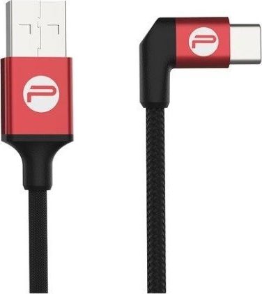 Kabllo USB PGYTECH P-GM-124, USB A në USB C, 0.35 m, e zezë/e kuqe