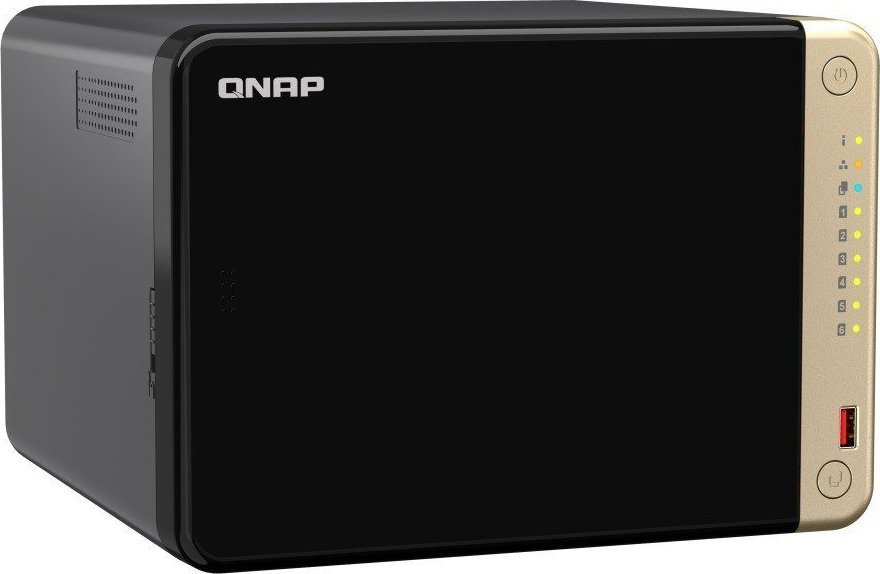 NAS сервер QNAP TS-664 8GB, 6 слотови, 2.5GbE, сив