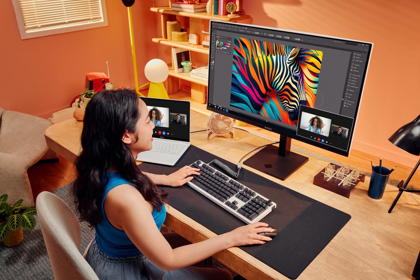 Monitor HP OMEN Transcend, 31.5" UHD OLED 240Hz, i bardhë/zi