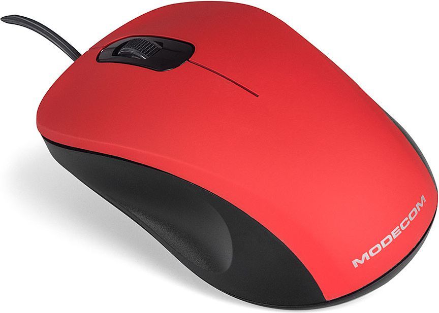 Maus Modecom M10S, me kabllo, USB, i kuq