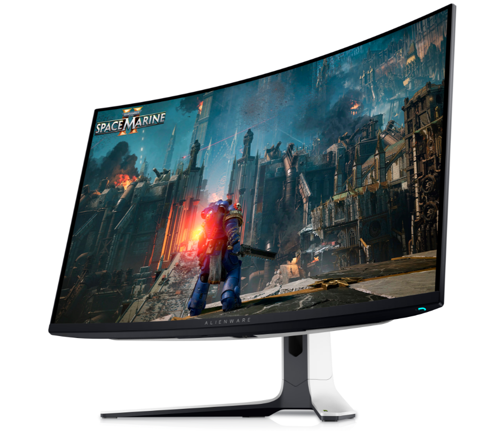 Monitor Dell Alienware, 31,6", QD-OLED, 4K UHD, 240 Hz, i bardhë/ zi