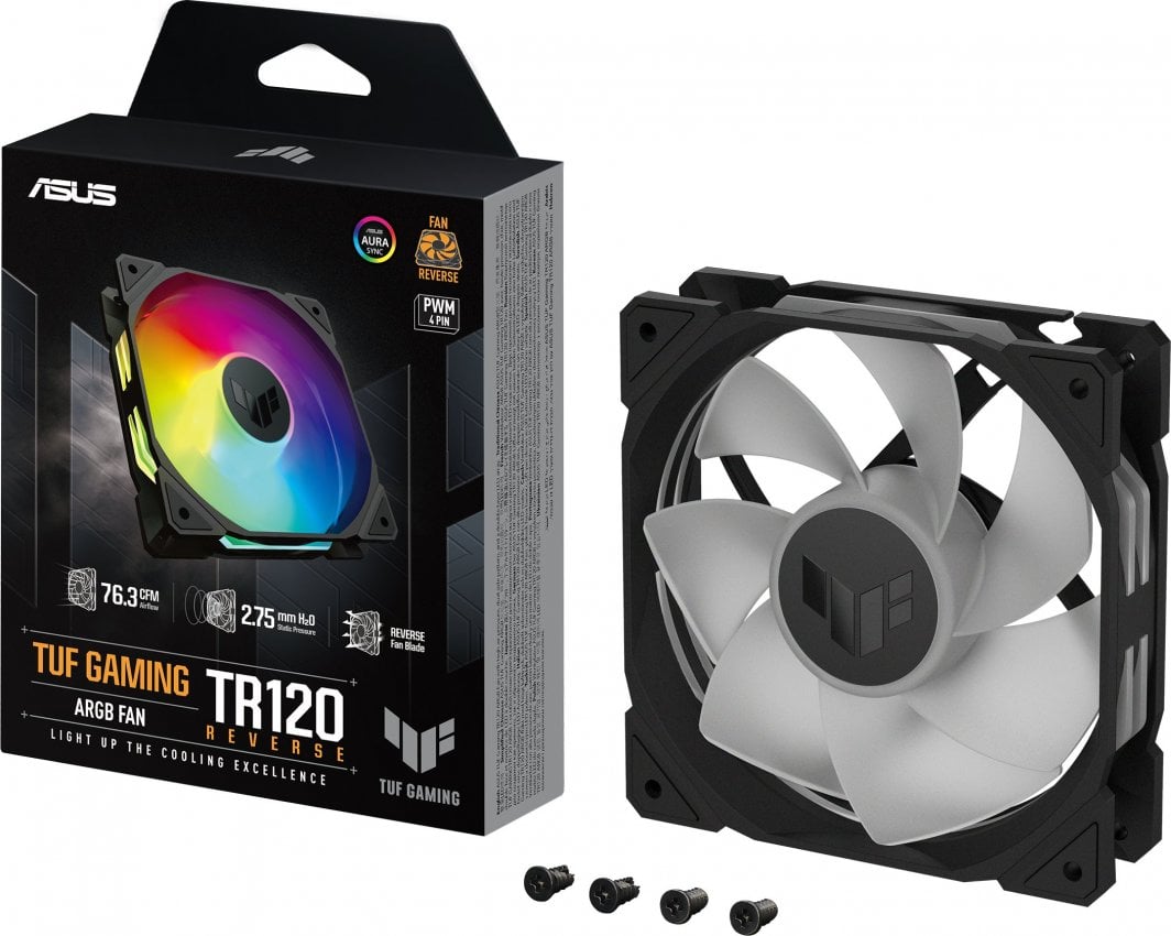 Ftohës Asus TUF Gaming TR120 ARGB Reverse (90DA00D0-B09000), 120 mm