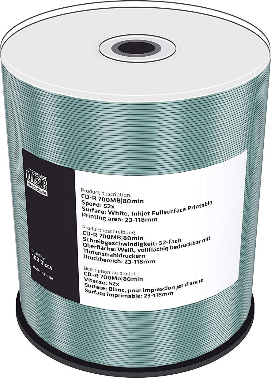 Disqe CD-R MediaRange MRPL505-C, 700MB, 52x, 100 copë, të bardha