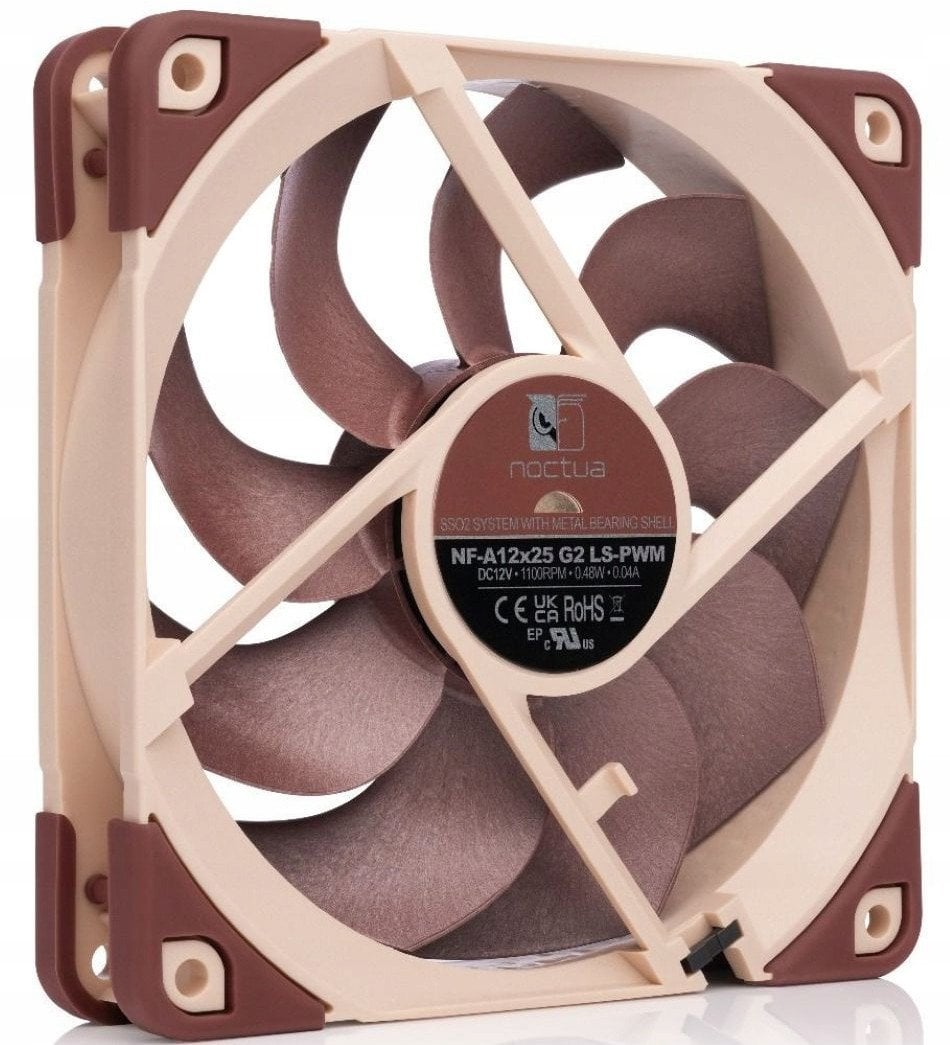 Ventilator PC Noctua NF-A12x25 G2 LS PWM, 120mm, shumë i qetë, kafe