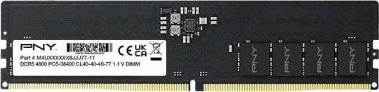 [OUTLET] Memorie PNY Performance, DDR5, 16 GB, 4800 MHz, CL40, MD16GSD54800-BLK