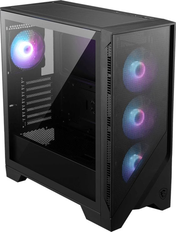 Kuti kompjuteri MSI MAG FORGE 321R AIRFLOW, MIDI Tower, ARGB, e zezë transparente