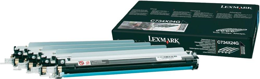 Tambur printeri Lexmark C734X24G, set fotokonduktorësh 4 ngjyra, 80000 faqe, i zi
