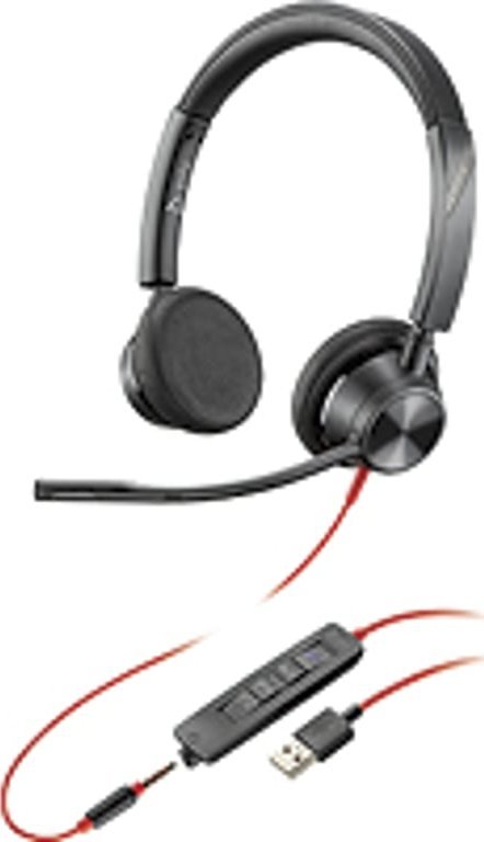 Kufje me kabllo Poly Blackwire 3320 Microsoft, USB, me mikrofon, të zeza