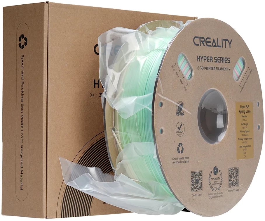 Filament 3D Creality Hyper PLA Rainbow, 1.75mm, 1kg, shumëngjyrësh