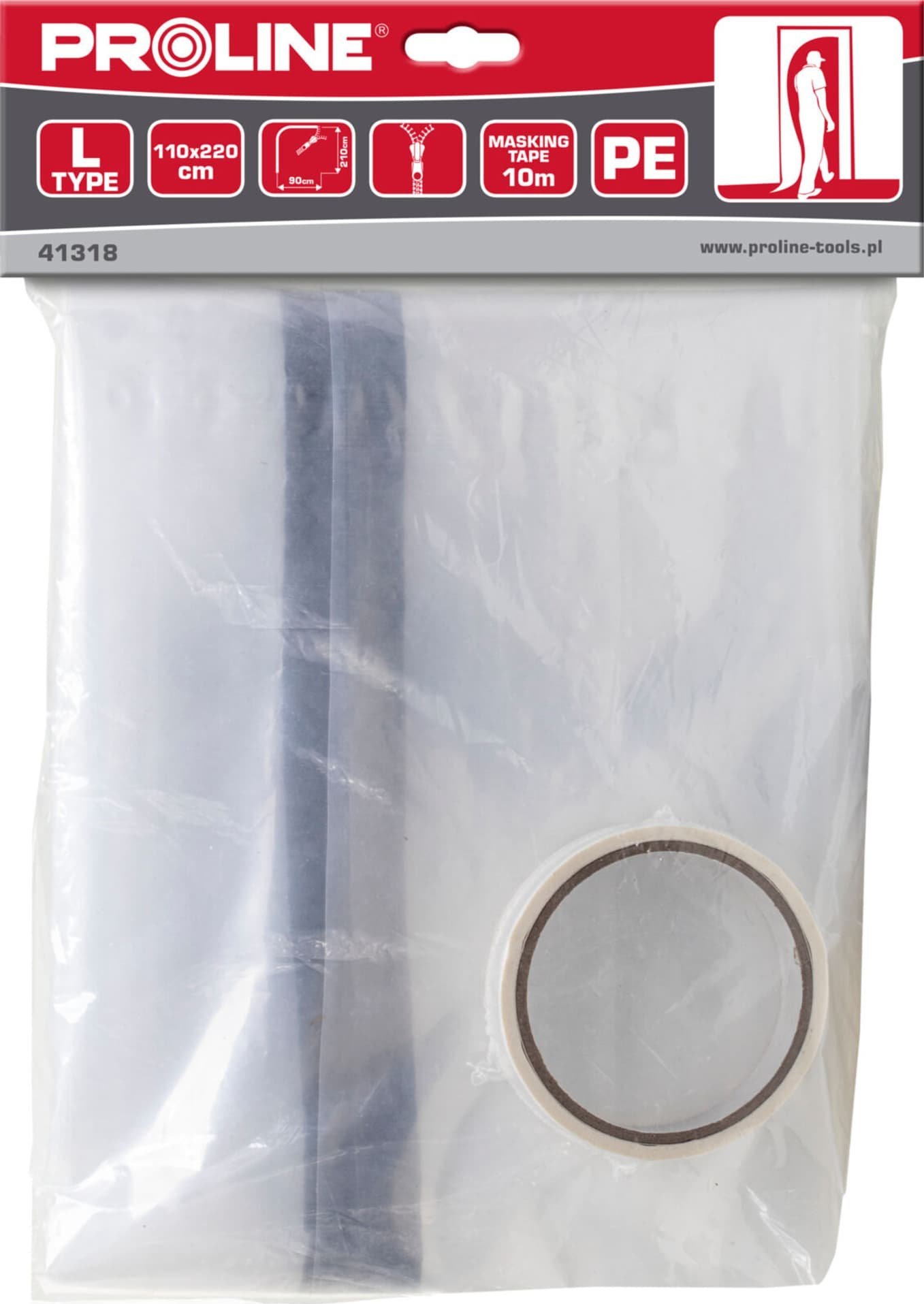 Perde kundër pluhurit Proline Anti dust Foil Curtain 110x220cm, zinxhir L, transparente