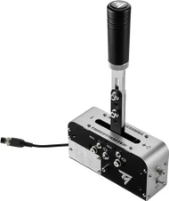 Fren dore gaming Thrustmaster TSS Handbrake 4060306, 2 në 1 me ndërrues marshesh, USB, e zezë argjendtë