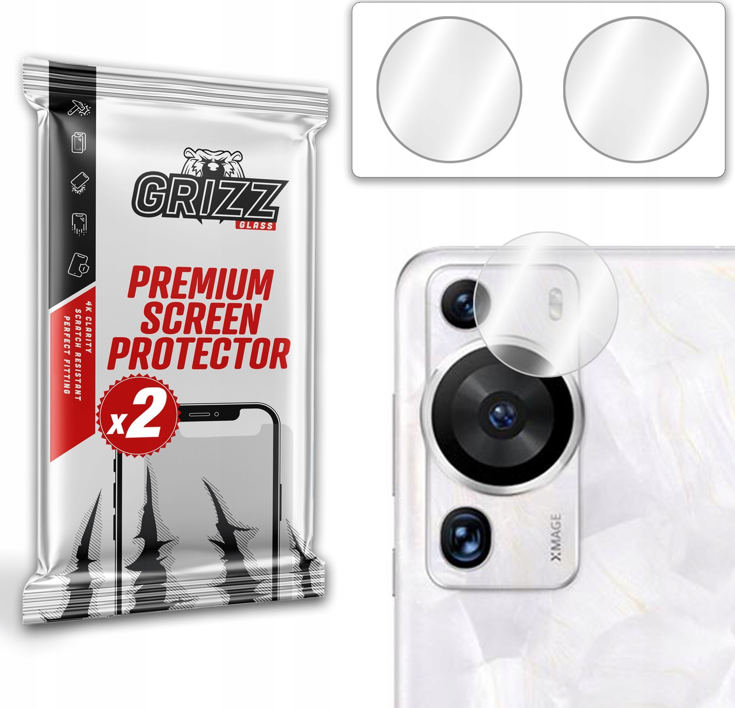 Xham mbrojtës kamerë GrizzGlass HybridGlass, për Huawei P60 Pro, transparent