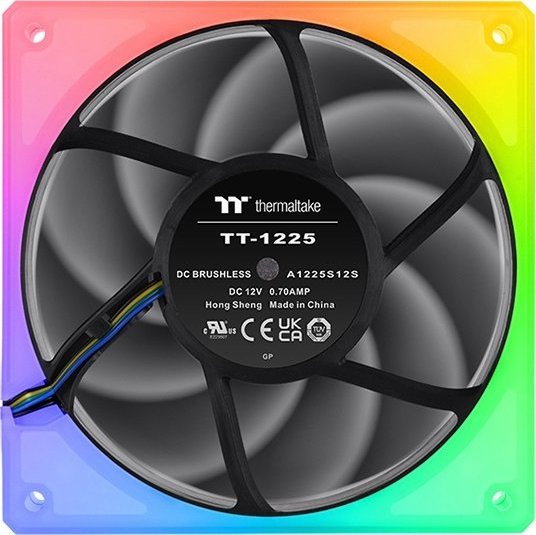 Ventilatorë PC Thermaltake ToughFan 12 RGB, set 3x120mm me hub, të bardhë